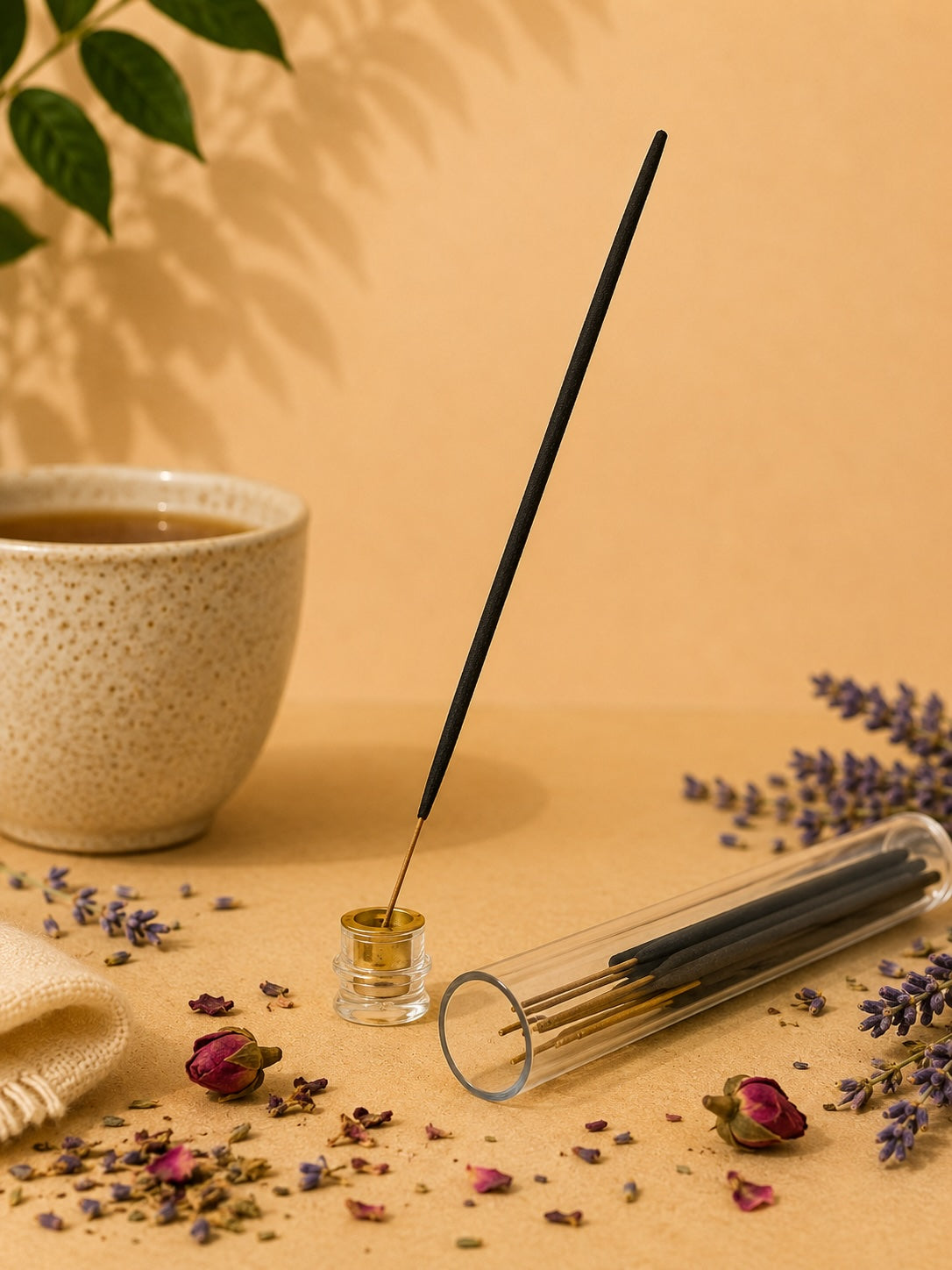Rose Incense + Incense Holder